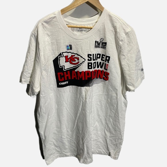 Nike Other - Nike Kansas City Chiefs Super Bowl LVIII Champions T-Shirt Mens XL White Graphic